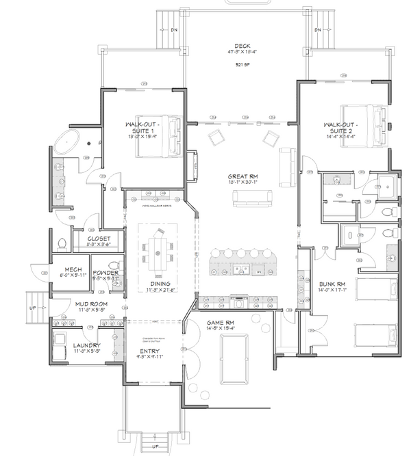 The Hickory Knoll Plan  | 2549 SF  | 3 Beds  | 3 1/2 Baths