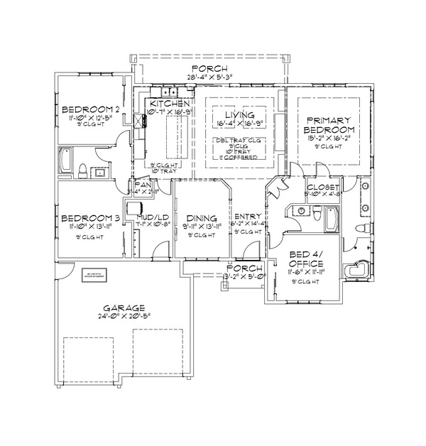 The Cedar Grove Plan  | 2004 SF  | 4 Beds  | 3 Baths
