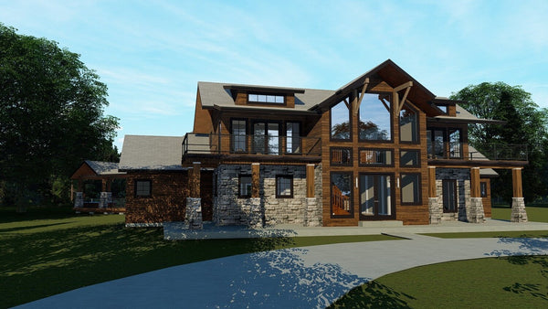 The Birchwood Retreat Plan  | 3837 SF  | 5 Beds  | 5 Baths